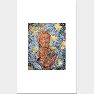 Copper Bust and gold leaf Posters and Art